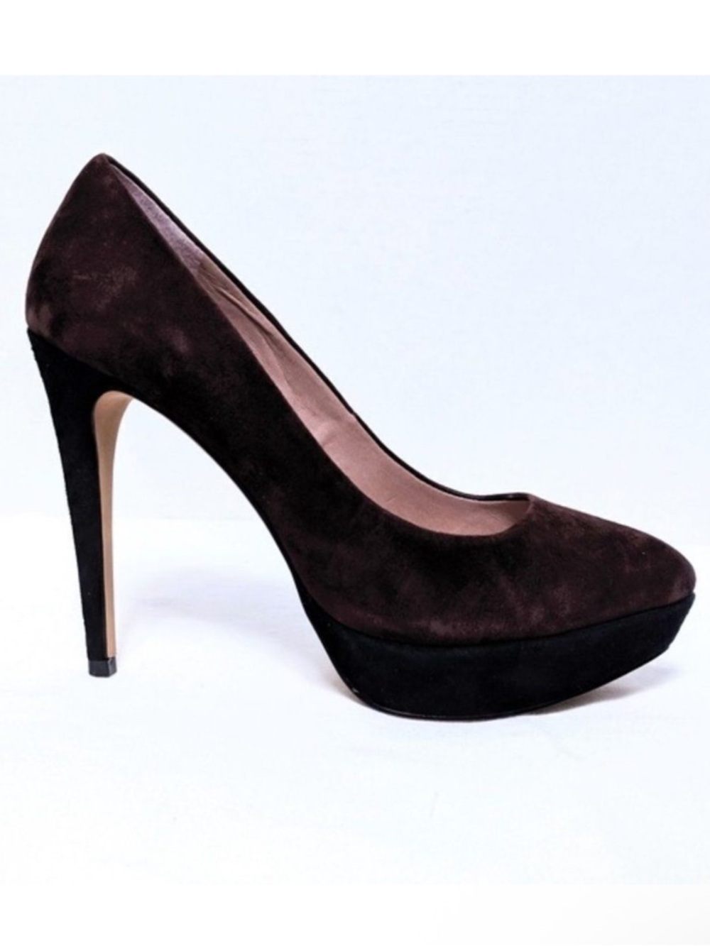 VINCE CAMUTO Ritz Suede Two-Tone Platform Heels 6.5
